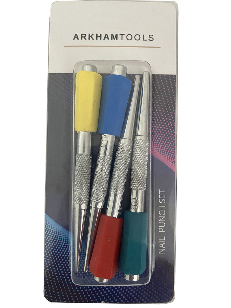 4 Piece Nail Punch Set (0.8mm, 1.6mm, 2.4mm and 3.6mm)