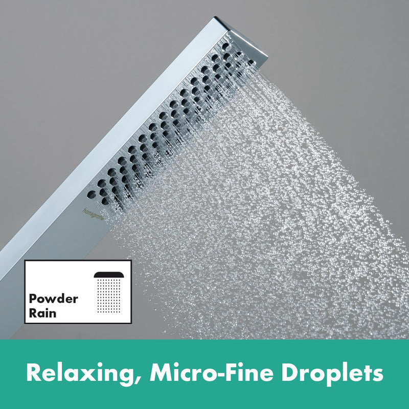 hansgrohe Pulsify E Handheld Shower Head 1-Spray PowderRain in Chrome, 1.75 GPM, 24321001