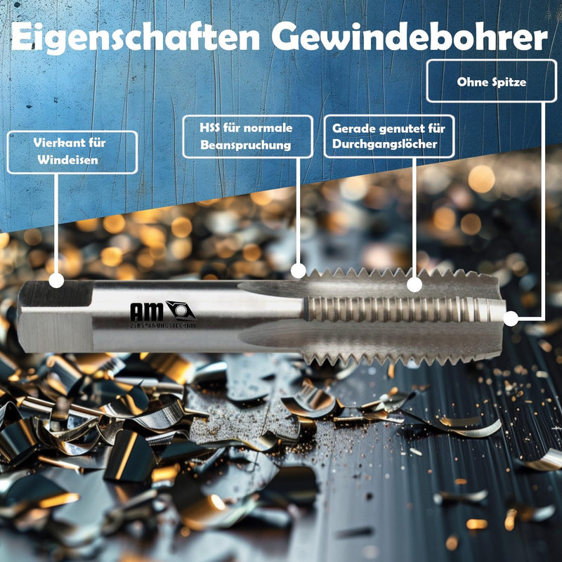 Tap Cutter M2-M36 | Short Tap | Fine Thread Finishing Tap - M5 x 0.8 M5 x 0,8