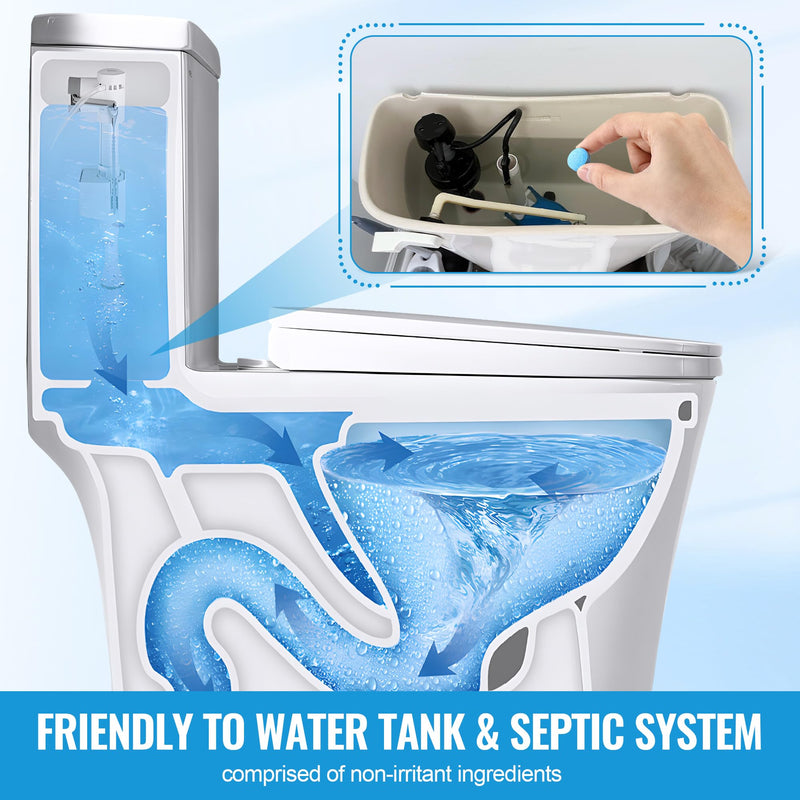 Demissle 150 Pcs Toilet Leak Detection Tablets, Blue Bowl Dye Tablets with Storage Bottle, Detect Silent Tank Leaks, Water Tracer Dye for Bathroom Toilets Detection