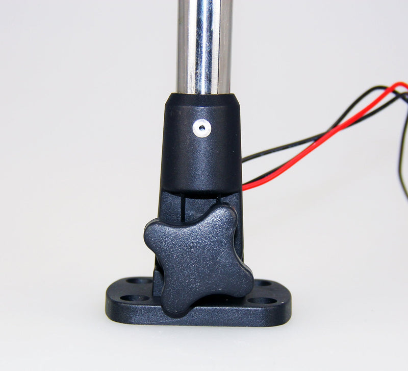 MARINE BOAT FOLDABLE DUAL MOUNT ANCHOR STERN LIGHT ALUMINUM POLE WARM WHITE