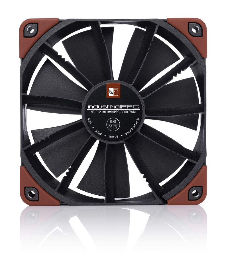 Noctua NF-F12 iPPC 3000 PWM Cooling Case Fan w/Focused Flow and SSO2 Bearing
