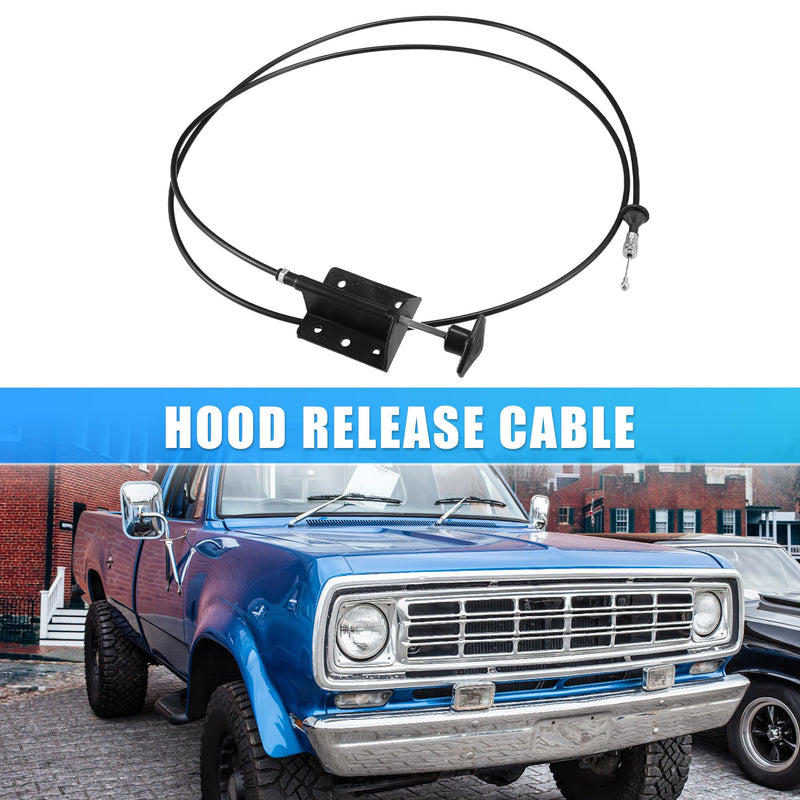 uxcell Hood Release Cable for Dodge D150 D250 W150 W250 Ramcharger 1990-1993 for Dodge W100 1984-1989 No.55024942 Front Hood Latch Lock Control Cable