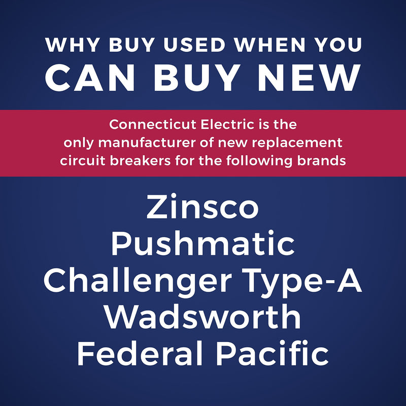UBIP1515-New Pushmatic P1515 Replacement. Twin 15 Amp Circuit Breaker Manufactured by Connecticut Electric.