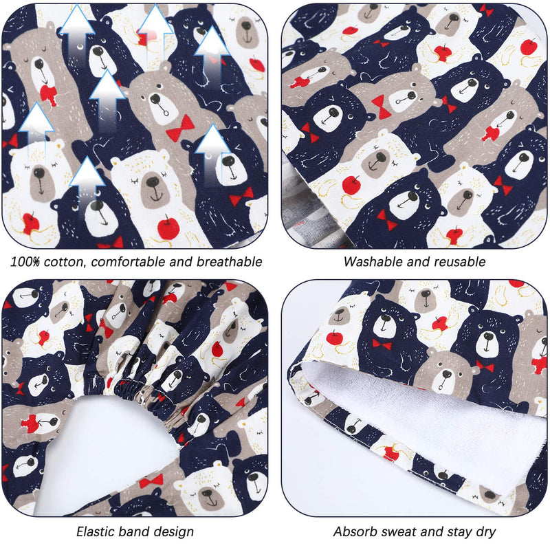 12 pieces unisex full cap with buttons, colorful printed tie-back cap with sweatband for women and men