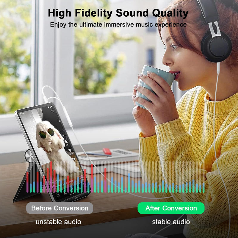 [Apple MFi Certified] 2-in-1 iPhone Headphone Adapter, Lightning/USB Type C to 3.5 mm Headphone Jack Adapter, iPhone Aux Adapter Converter Dongle Audio Cable for iPhone 15 14 13 12 11 XS XR X 8 7 iPad