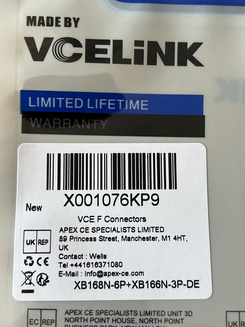 VCE Coaxial Cable Connector 6 Pcs with 3 Pcs Combined Format, 3GHz Coax Coupler for Coaxial Cable Extender, TV Cable Repair, Nickel Plated TV Cable Connector Kit