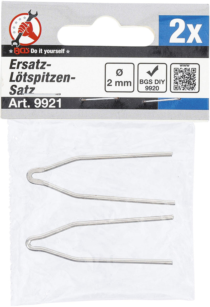 BGS Diy 9921 | Replacement soldering tip set | Ø 2mm | for Art. 9920 | 2 pcs. Soldering tips