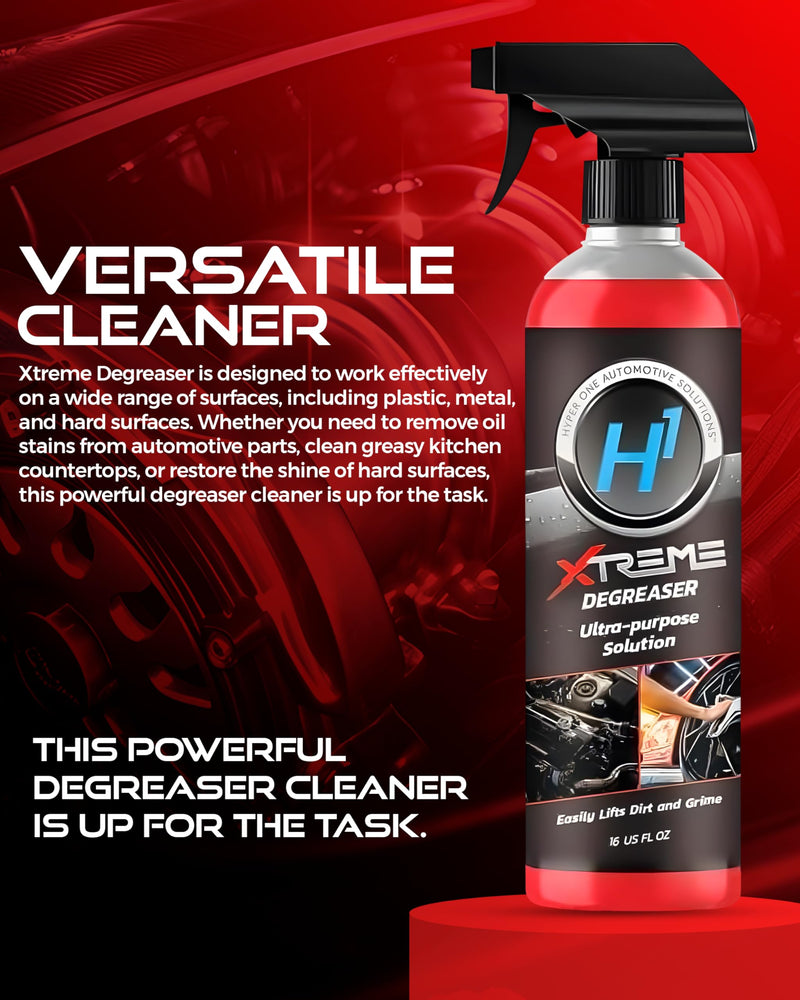 Hyper One Automotive Xtreme Degreaser - All Purpose Outdoor Grill and Car Degreaser - Multi-Purpose Cleaner for Brakes, Engines and Chains - Dirt and Grease Remover