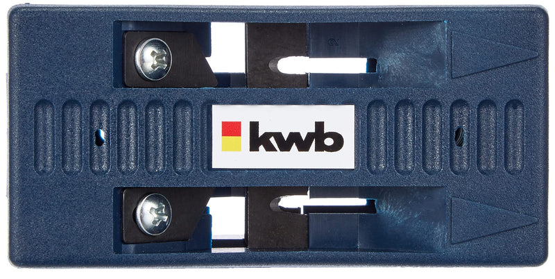 kwb double-sided edge cutter (2 length cutters and 4 bevel knives, 40 mm in blue)