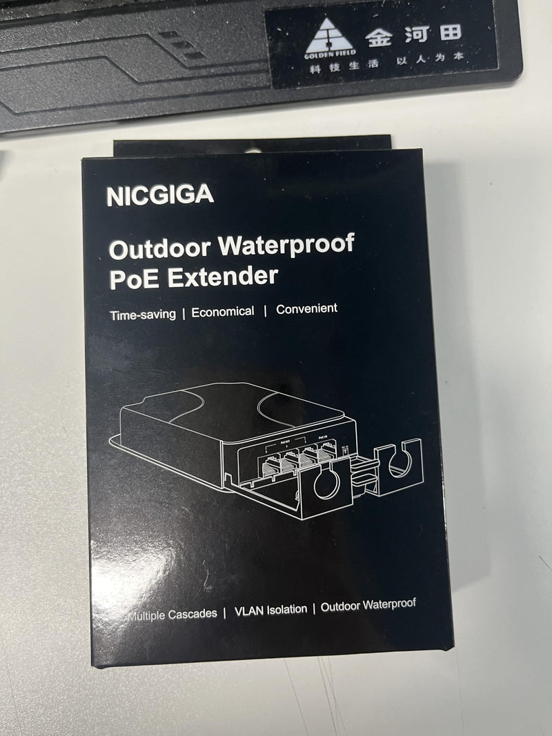 Outdoor Gigabit PoE Extender 1 in 3 Out, NICGIGA 4 Port PoE Repeater Waterproof, Vlan, Extend 100 Meters(328 ft), IEEE 802.3af/at Power Over Ethernet PoE Splitter. 4 Port | 3* 1000Mbps Out PoE(Outdoor)