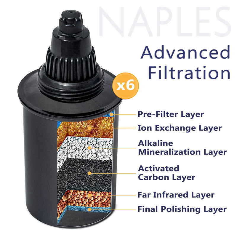 1089 Replacement Alkaline Filter for the 109 Water Pitcher 2-Pack Black 1089 X2 Replacement Filter