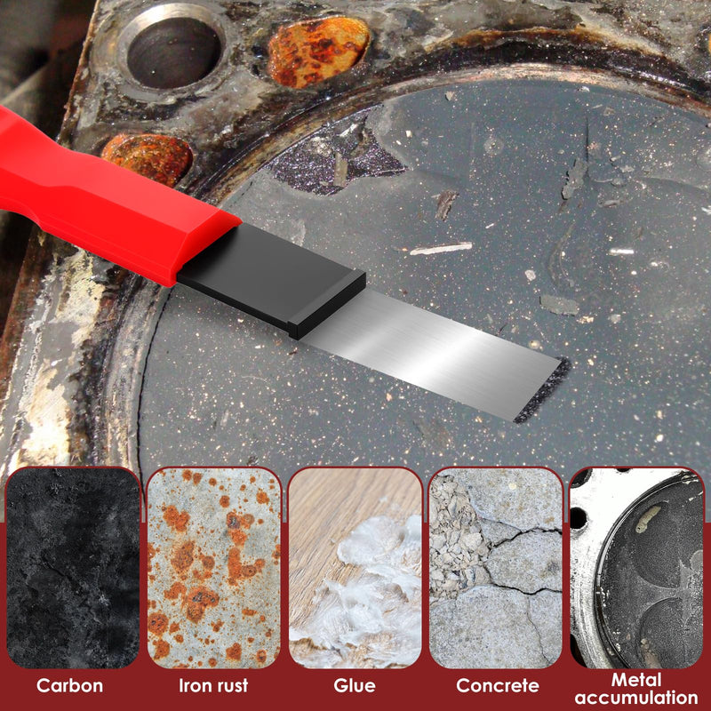 Carbide Scraper, Enduring Carbide Gasket Scraper for Metal and Automotive, 1-1/4 Inch and 5/8 Inch Carbide Scraper Set for Gasket Rust Carbon