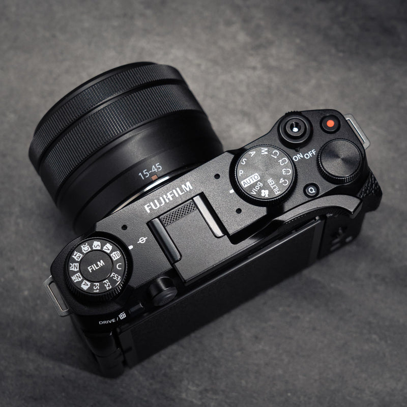 Metal Thumb Up Grip for Fujifilm Fuji X-M5 XM5 Camera, Hot Shoe Thumb Rest Support Grip ，Exclusive Vintage Anti-Slip Pattern,Improve The Stability of The Camera (BlackA) BlackA