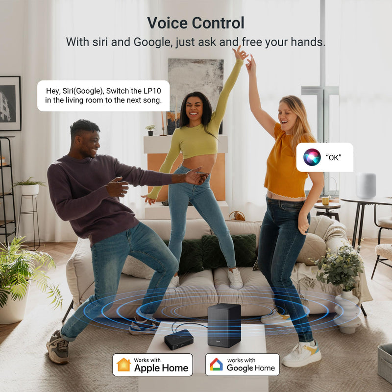 Arylic LP10 Wireless Music Streamer, Supports AirPlay 2, Apple Home and Spotify & Tidal Connect Multiple Streaming Options,5G WiFi and Bluetooth Preamplifier with App, Remote Control.