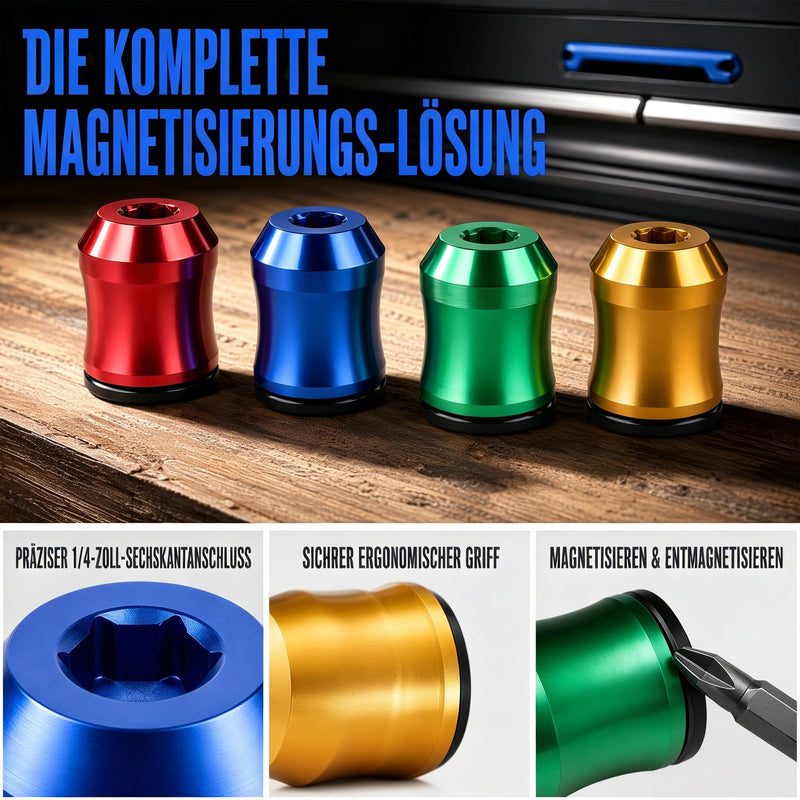 Magnetic Bit Holder 4 Pieces Screw Holder Attachment for Screwdriver | For craftsmen and DIY enthusiasts with magnetic screw ring and screw holder bit for precise work