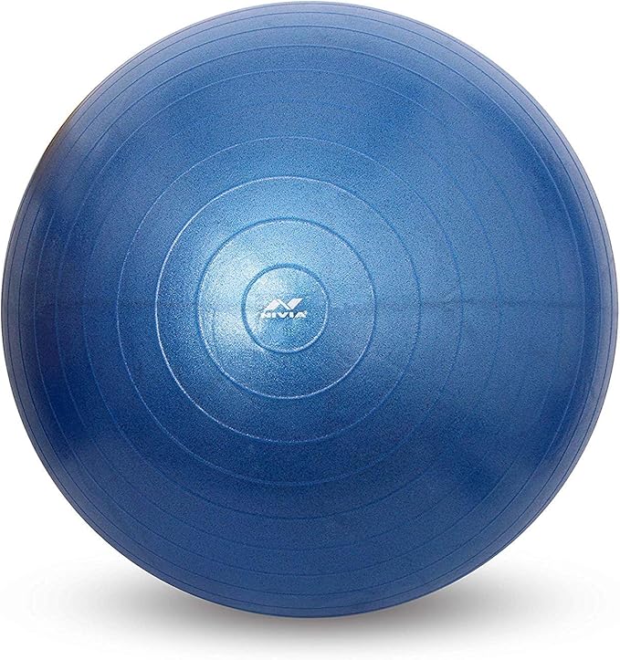 Cando 30-1800 Blue Non-Slip PVC Vinyl Inflatable Exercise Ball, 12" Diameter, 300 lbs Weight Capacity Blue (11.8")