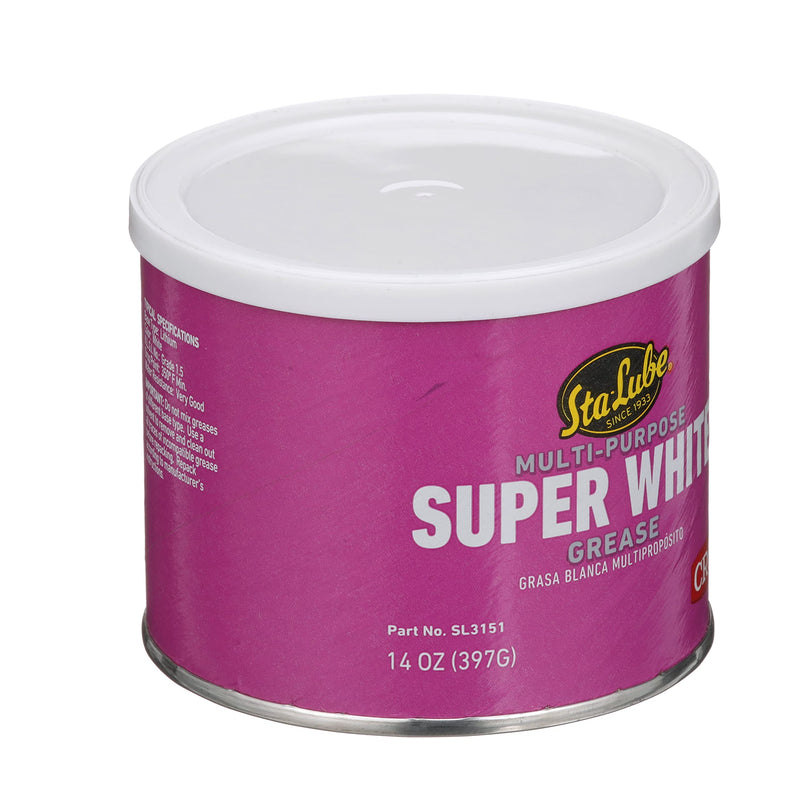 Sta-Lube Super White Multi-Purpose Lithium Grease SL3151-14 Wt Oz. Can, Durable, Multi-Purpose Grease Container 14 Oz 1 Pack