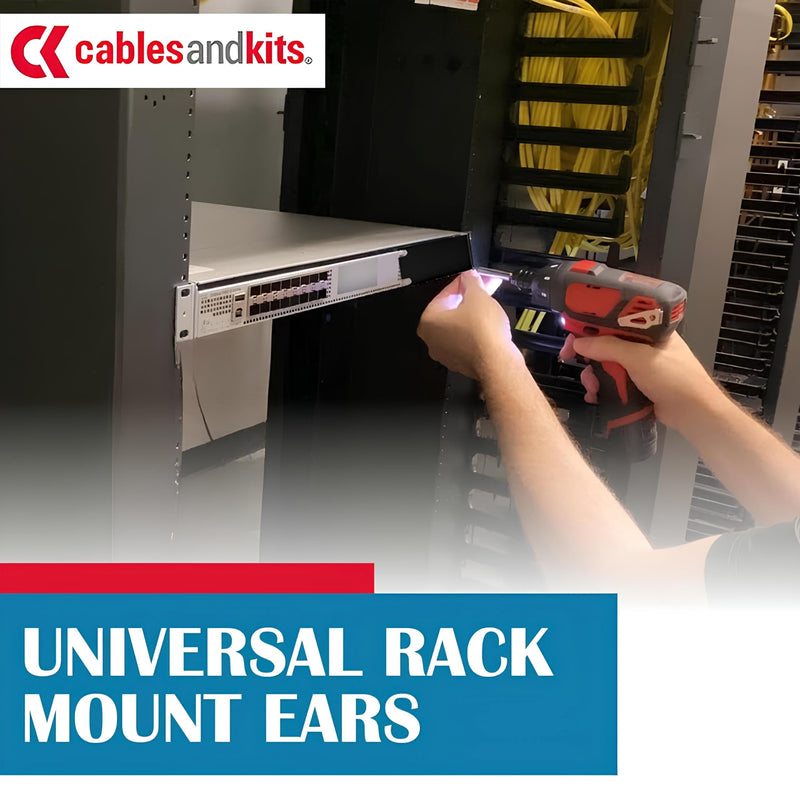Cables and Kits - 1RU Rack Mount Kit - 8 Port - 1U Metal Ears Compatible with Cisco SF300 and SG300 19" Series - Ideal for Servers, Network Equipment and IT environments