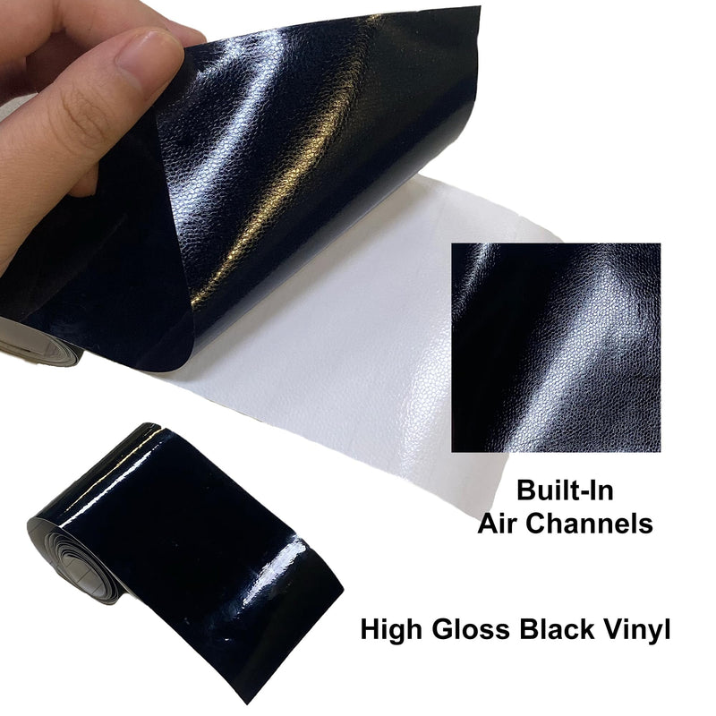 Arespark Gloss Black Vinyl Wrap, Cars Vinyl Film Tapes Kit for Blackout Chrome Delete Window Trim Door with Free Tools (2in x 30feet) 2in x 30ft