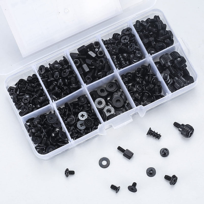 420pcs Computer Screws, Motherboard Standoffs and Screws Kit, Motherboard Screws, Laptop Screws, Computer Case Screws, PC Fan Screws for HDD SSD Screws Hard Drive Computer Fan Replacement Screws