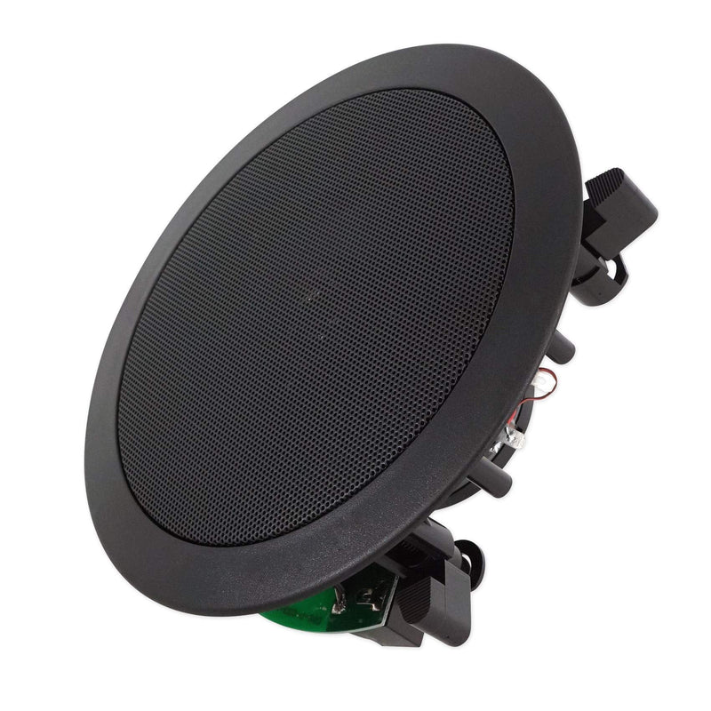 Rockville Pair CC525T Black 5.25" Commercial 70v Ceiling Speakers, 2-Way Audio, Aimable Tweeter, Paintable Grill, for Restaurants/Bars/Cafes