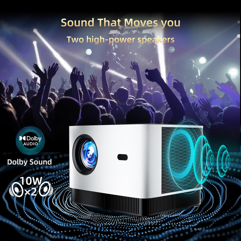 [Netflix Licensed &Dolby Audio]KTC Smart Projector 4K Supported TRUE 600ANSI Native 1080P with WiFi and Bluetooth & Dual Strong Speakers,Seamless Autofocus & Keystone Home Theater Proyector 2025