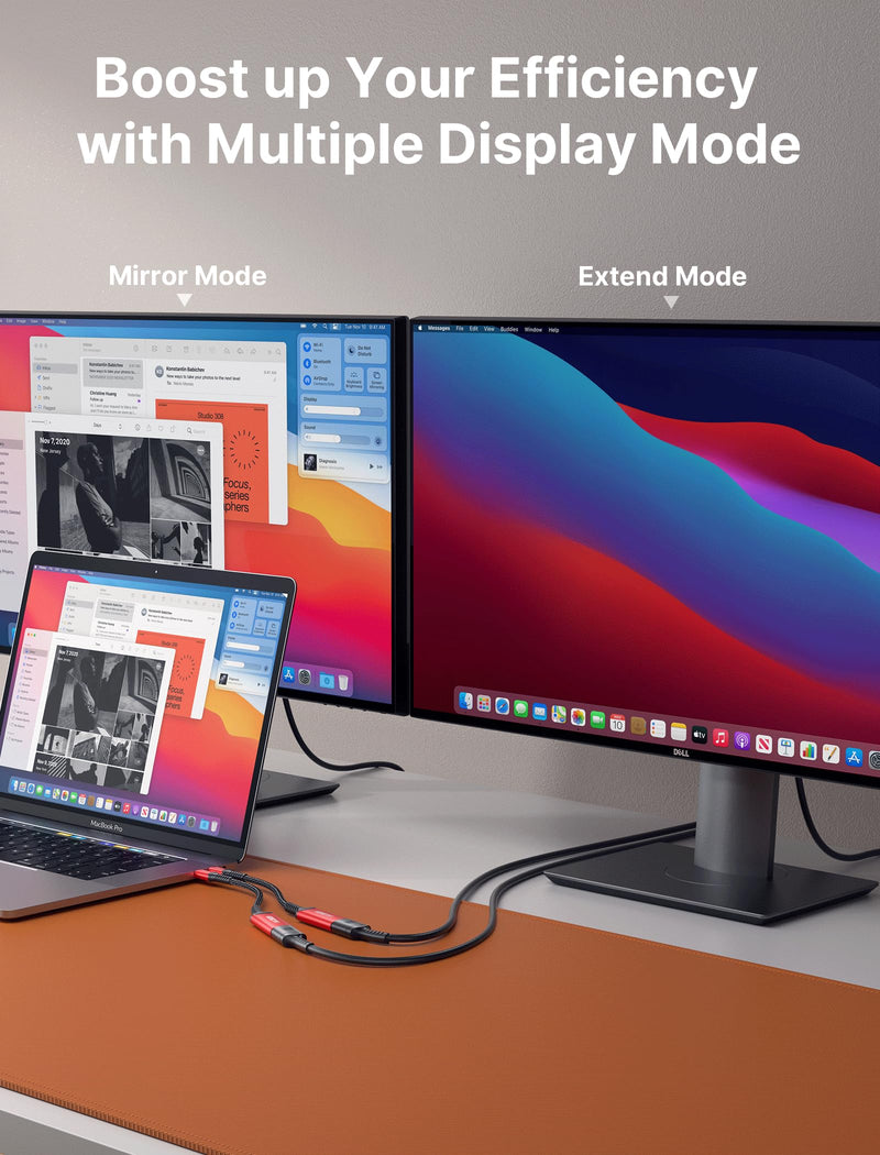 JSAUX USB-C to HDMI Adapter 4K@60Hz,Thunderbolt 3/4 to HDMI Adapter, HDMI to USB-C Adapter Compatible with iPhone 15 Pro/15 Pro Max,MacBook Pro/Air,iPad Pro,Samsung,Surface,XPS13/15 and More, Red
