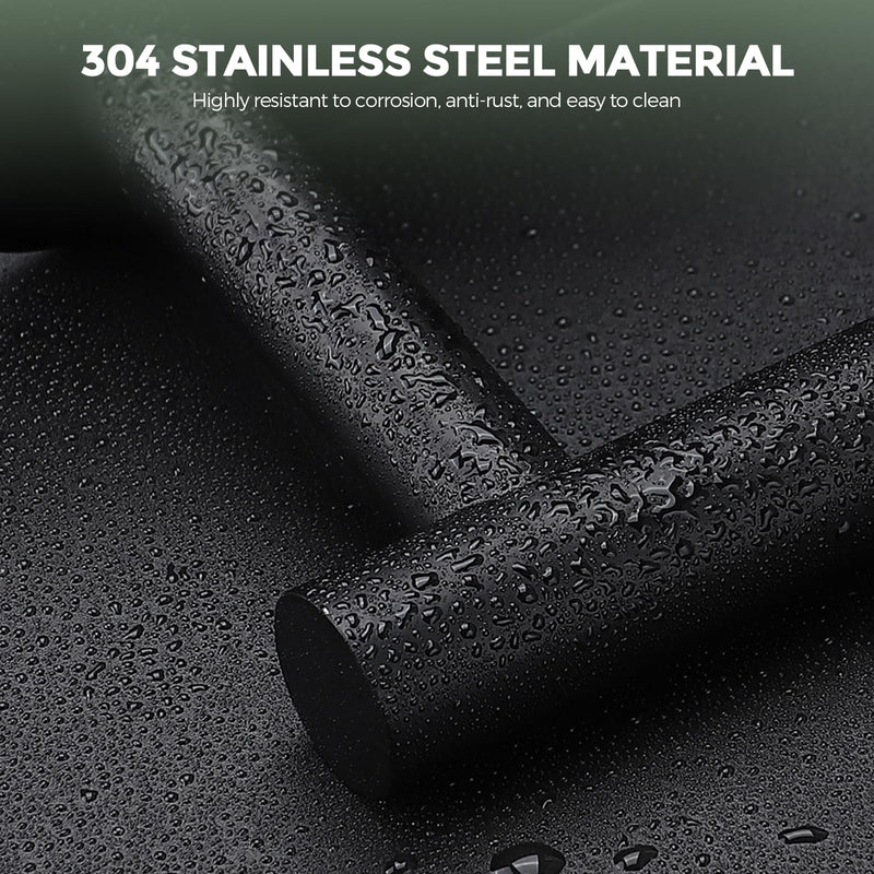 Joy Design 3 Pack Adhesive Toilet Roll Holder Stand - Matte Black SUS304 Stainless Steel, Rustproof Toilet Paper Holder No Drilling Tissue Holder for Kitchen Bathroom Wall Mount Bathroom Tissue Holder