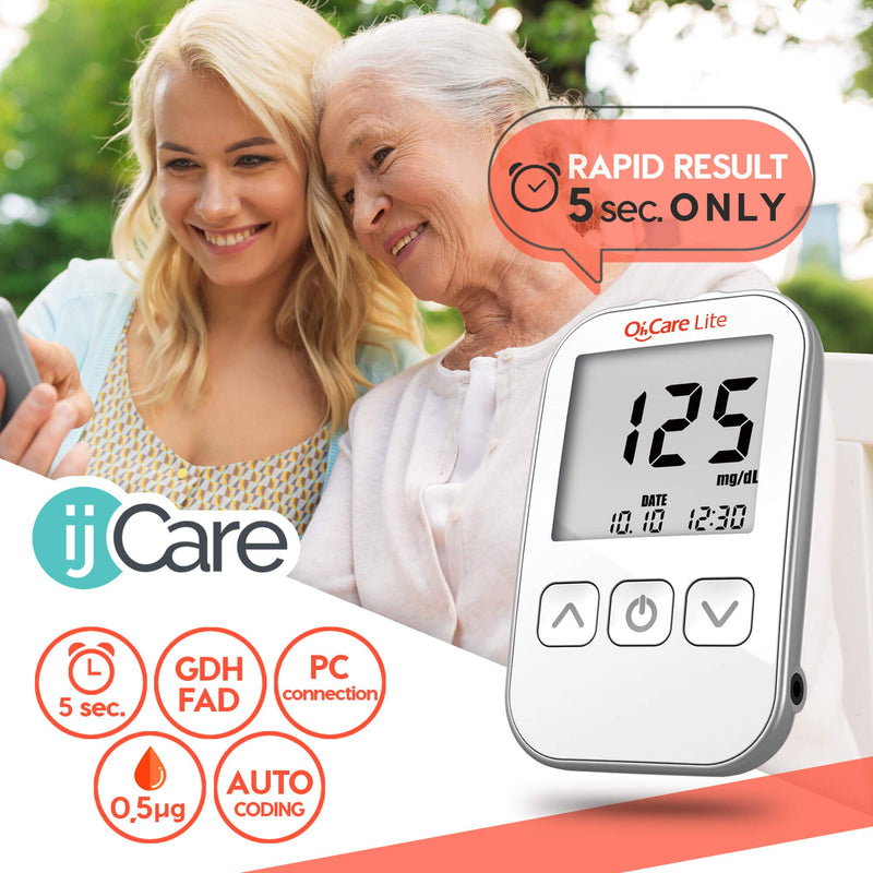 Oh’Care Lite Blood Sugar Testing Monitor – Glucose Test Strips and Lancets for for Blood Testing – Accurate and Affordable Diabetic Supplies (100 Strips + 100 Lancets) 100 Strips + 100 Lancets