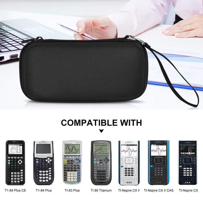 EVA Hard Case Compatible with Texas Instruments TI-Nspire CX II/TI-NSPIRE CX-II CAS,Portable Case for TI-84 Plus/TI-84 Plus CE/TI-83 Plus/TI-85/TI-89 Color Graphing Calculator - Grey