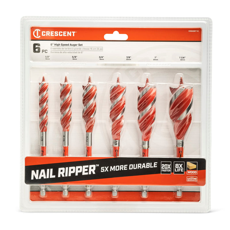 Crescent 6 Piece High Speed Auger Set - 6.25" | CDSASET-6 6 Piece Set