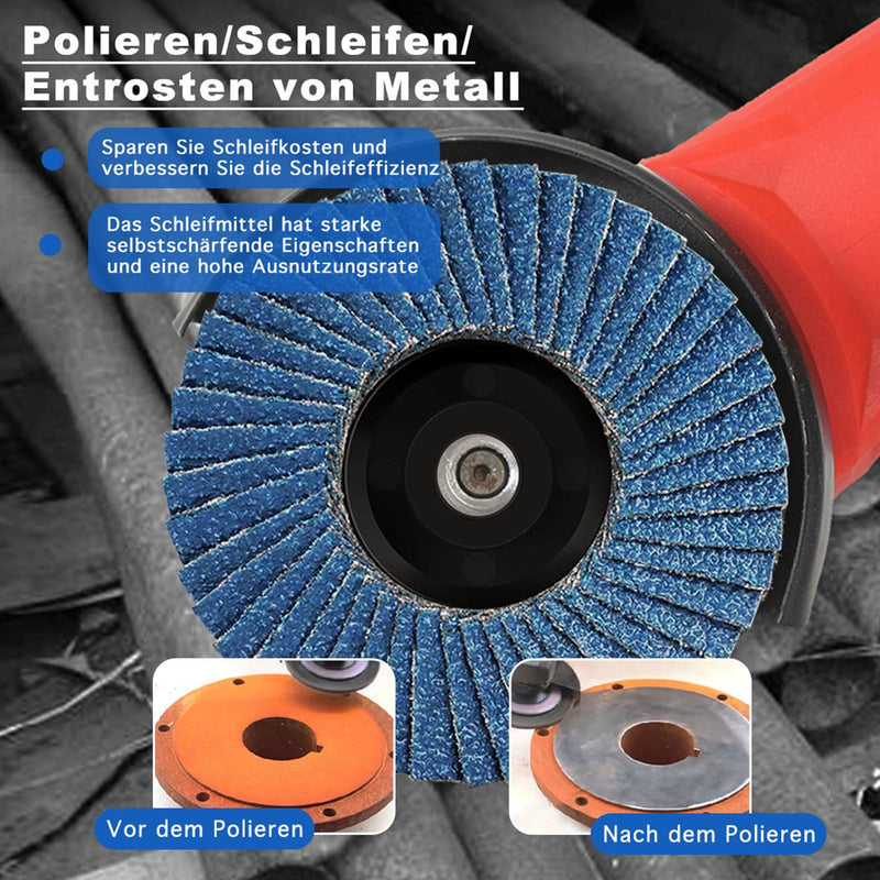 Alrens Pack of 12 Flap Discs, Flap Discs, Sanding Discs, Sanding Mop Disc, 75 mm x 10 mm, Grit 40/60/80/120 Mixing Set, Sanding Mop Discs Flap Disc for 3 Inch Angle Grinder