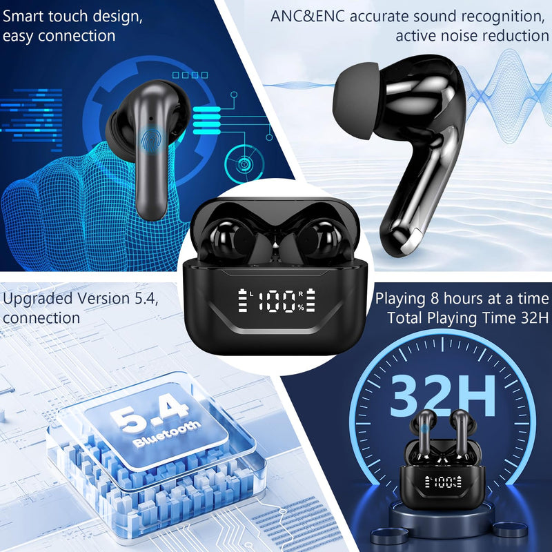 Translation Earbuds Real Time,3 in 1 Language Translator Earbuds in Real Time 144 Languages & Accents, Translation Headphones Wireless Bluetooth for iPhone and Android Ear Bud Translator(Black)