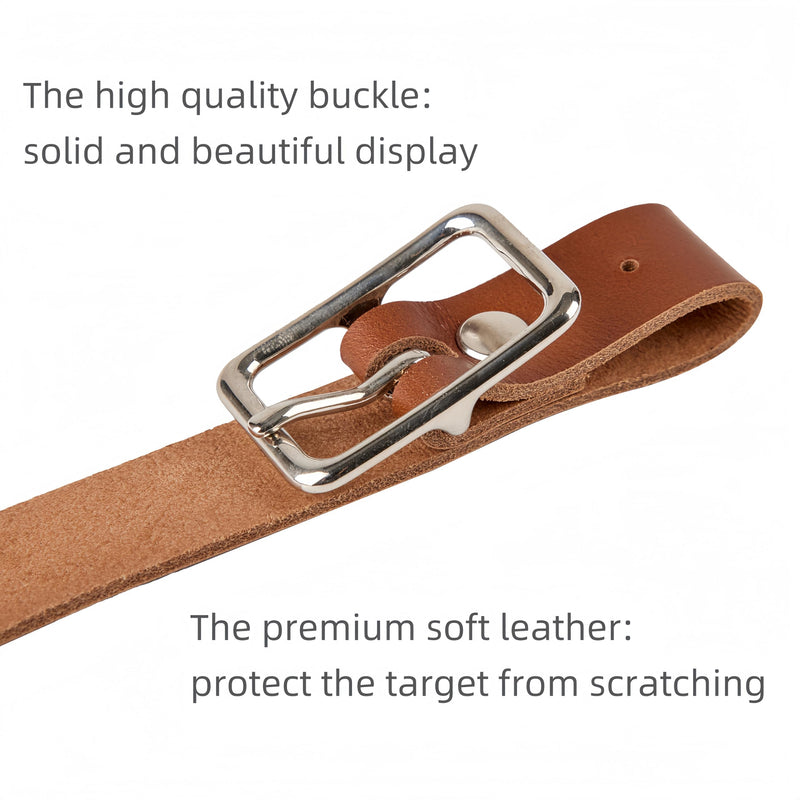 Leather Hanging Straps for Vehicle Seat, Gun Rack Wall Mount Display for Rifle Shotgun Axe Hatchet Tool Sword Umbrella