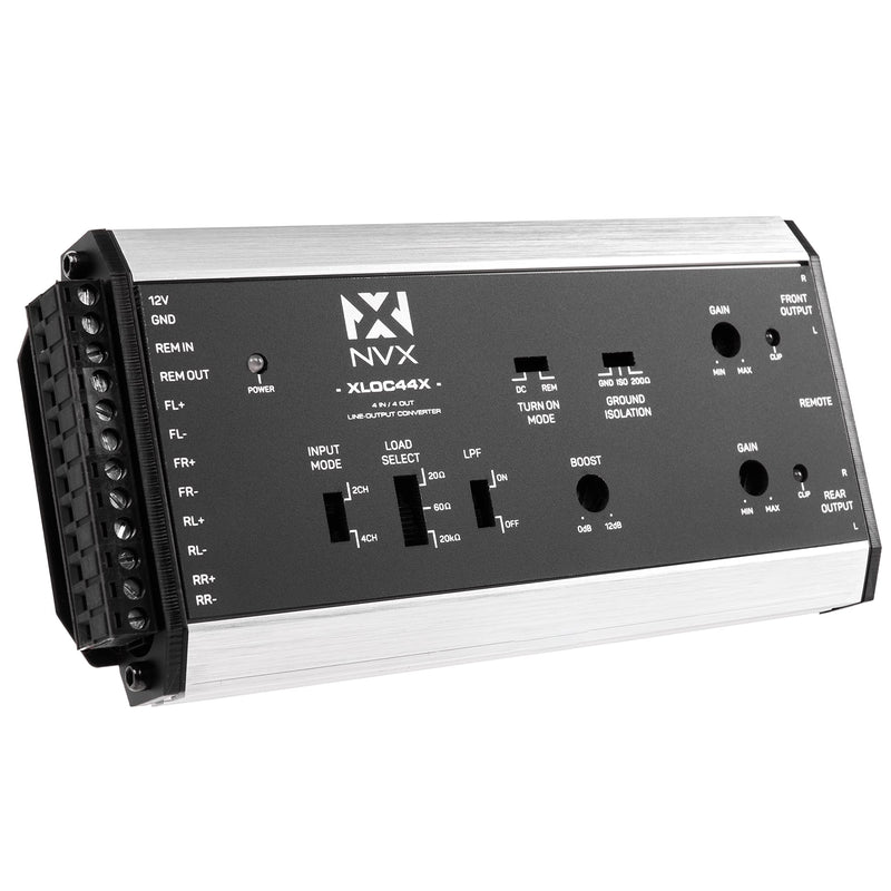 NVX XLOC44X 4 inputs / 4 outputs High Voltage Active Line Output Converter with Impedance Matching and Remote Level Control 4 Input | 4 Output