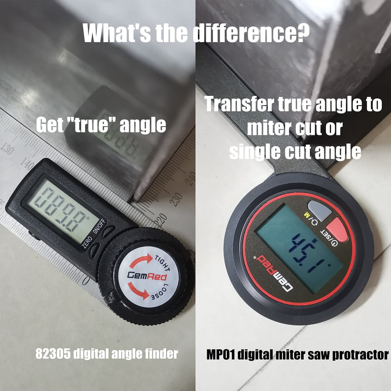Gemred gemred 82305 digital angle finder 7-inch protractor stainless steel