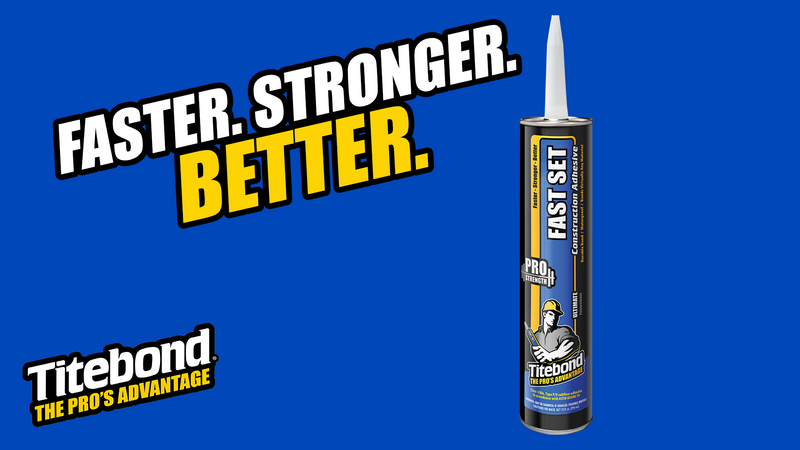 Titebond Fast Set Polyurethane Construction Adhesive – Waterproof – 4222, 28 Oz.
