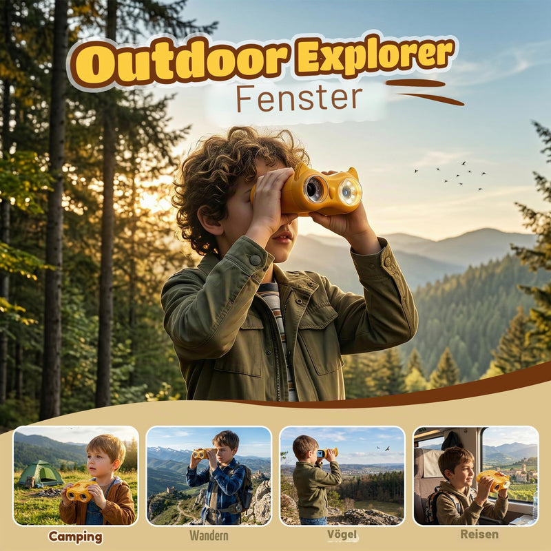 1000X Digital Microscope for Children Pocket: 2-in-1 Magnifying Glass and Telescope - Gift for Boys Girls from 3-8 8-12 Years - Experiment Set Portable Toy Outdoor Garden - STEM Birthday USB-C 1 yellow