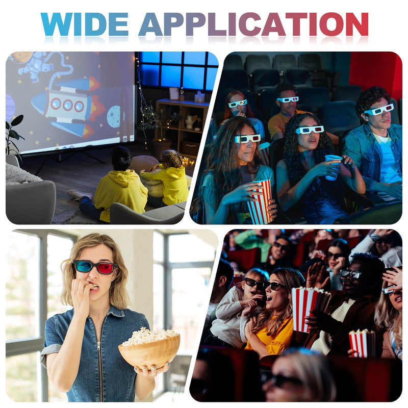 MECCANIXITY Polarized Clip-on 3D Glasses, Passive Circular 3D Viewing Glasses Frame for Anaglyph Movies Theater Games TV Photo Projector 1