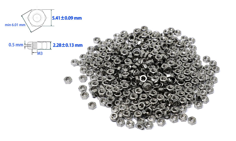 iexcell 1500 Pcs M3 x 4/6/8/10/12/16/20/25/30/35/40/45/50 Stainless Steel 304 Hex Socket Button Head Cap Screws Bolts Nuts Washers Assortment Kit M3 x 4/6/8/10/12/16/20/25/30/35/40/45/50mm