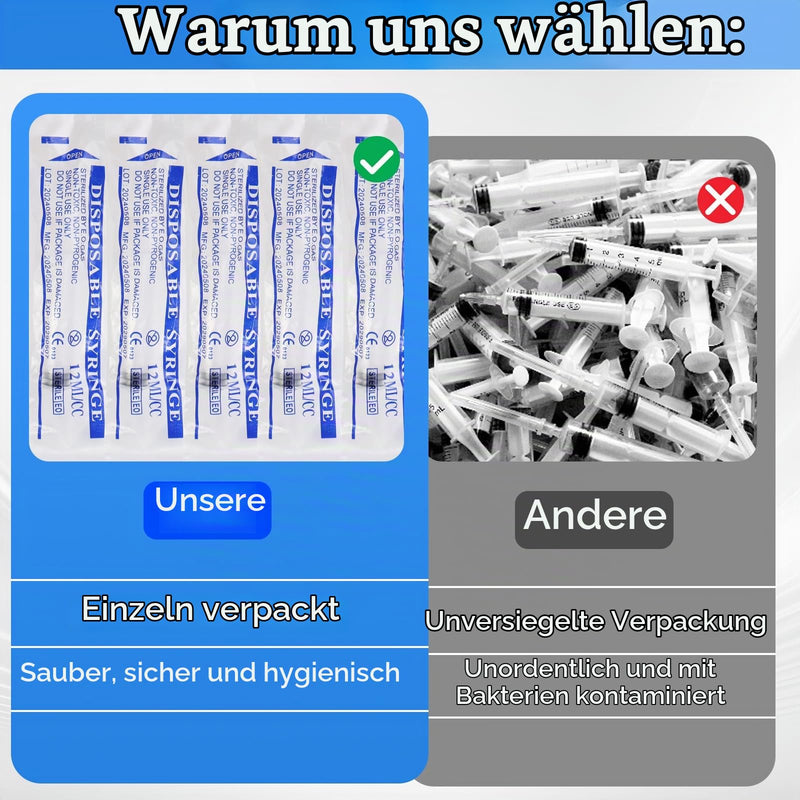 12 ml Dental Syringes Pack of 10 Dental Irrigation Syringe Individually Packed Dosing Syringe for Cleaning Teeth Care of Wisdom Teeth Feeding Pets
