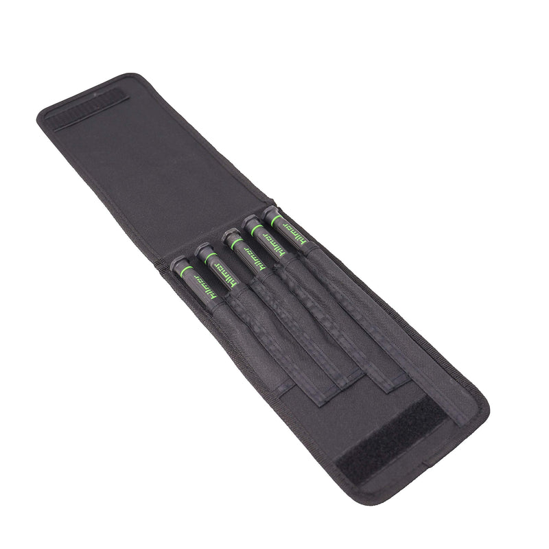 Hilmor Precision Screwdriver Set with Storage Pouch, Black & Green, SDPS 1891089