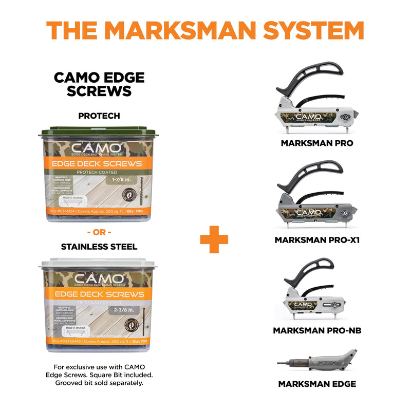 CAMO Edge Deck Screws, Hidden Fastening, 1-7/8", ProTech Coated (350 ct) 350