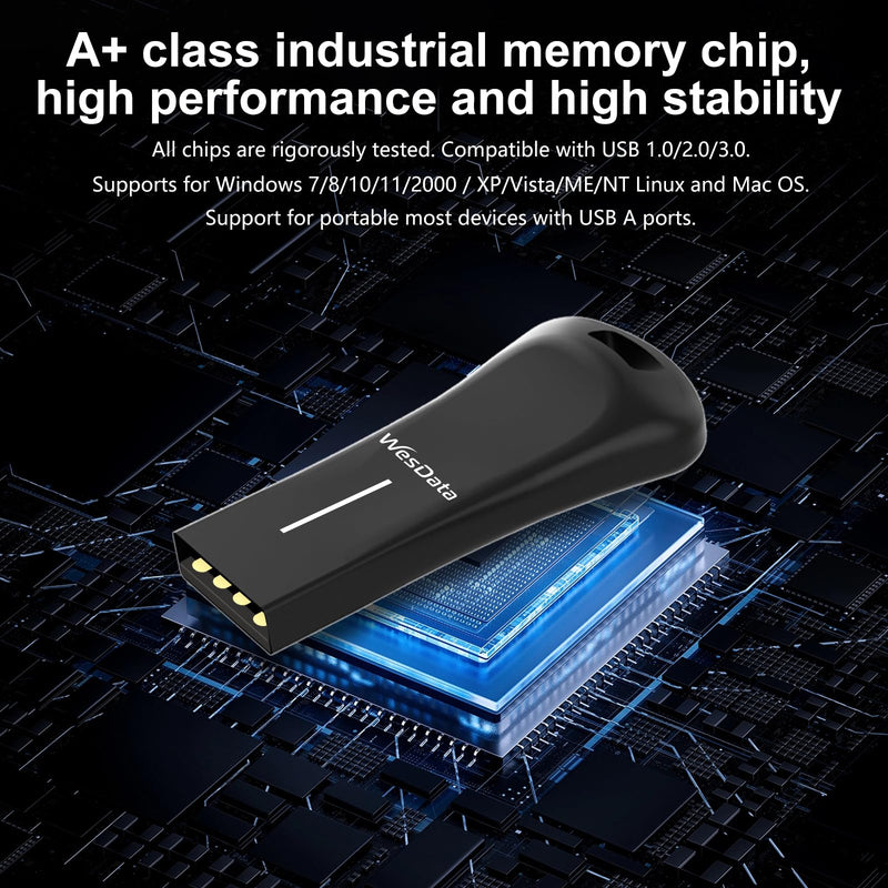 5-Pack 64GB Small USB Flash Drives with 2 USB C Adapters in Portable Carrying Case, Zinc Alloy Metal Shell, 4 Colors, Thumb Drive, Memory Stick, Pen Drive for PC/Mac/Phone/Laptop/Car
