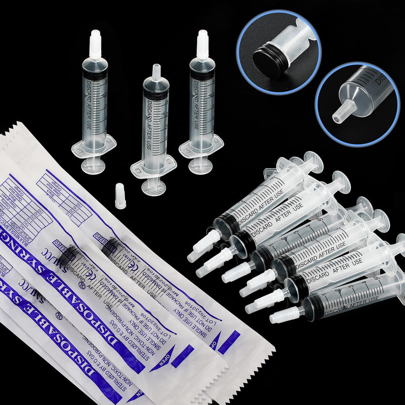 winbest Syringe 5 ml, Pack of 32 Individual Package Plastic Syringe with Cap | Plastic syringe without needle, reusable syringe for liquid measurement and dispensing, animal feeding, plant irrigation