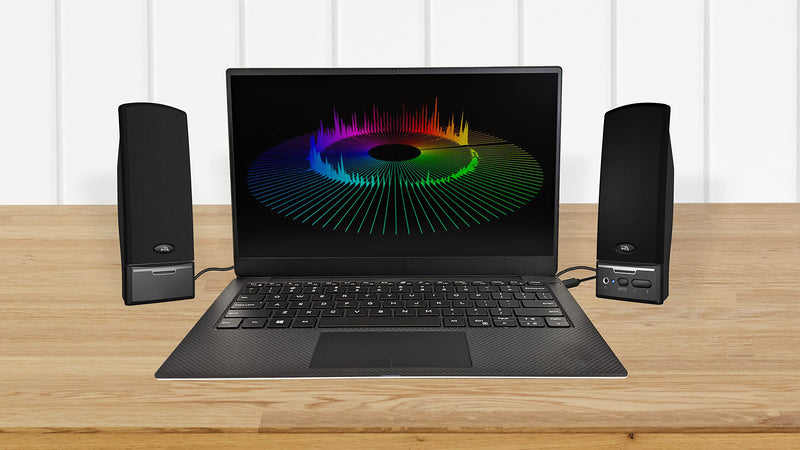 Cyber Acoustics USB 2.0 Speaker (CA-2014USB)  - USB Powered 2.0 Desktop Computer Speakers, USB-C or USB-A Compatible