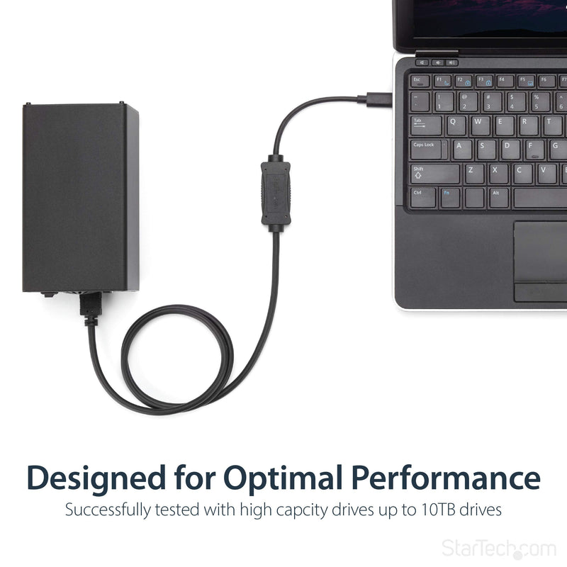 StarTech.com USB C to eSATA Cable - 3 ft / 1m - 5Gbp - for HDD/SSD/ODD - External Hard Drive Adapter - USB 3.0 to eSATA Converter (USB3C2ESAT3)