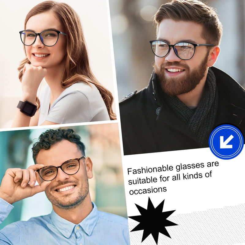 Blue Light Blocking Glasses for Women and Men Oval Cat Eye Computer Gaming Eyeglasses Black