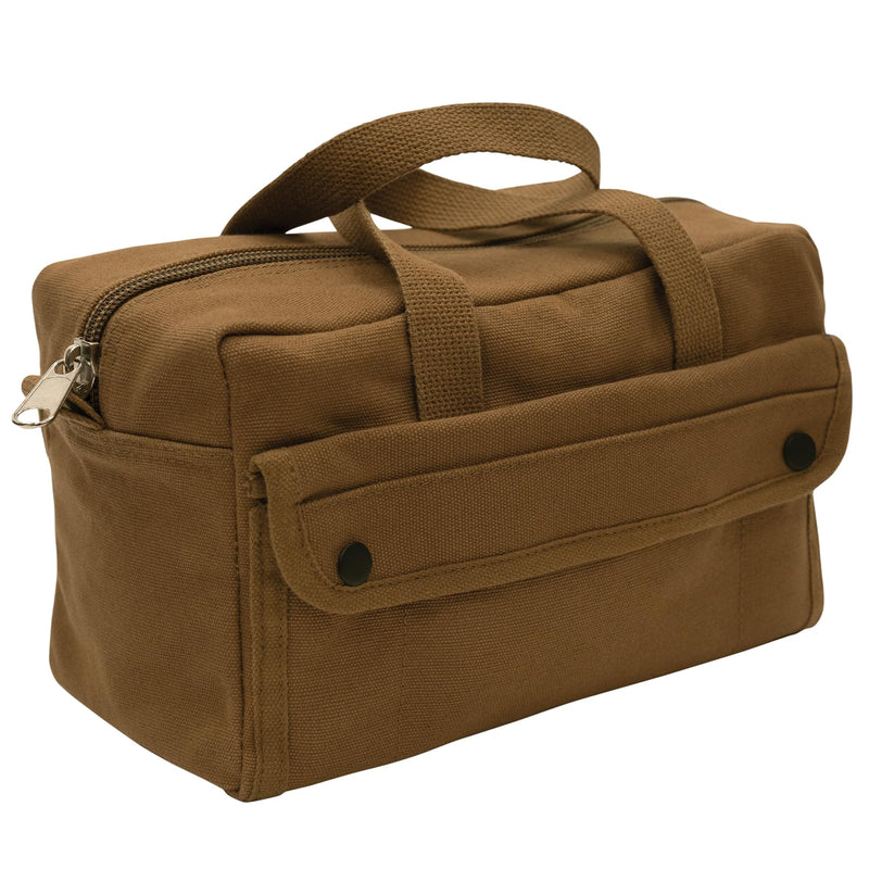 Rothco GI Style Mechanics Tool Bag, Heavy-Duty Canvas Tool Storage | 7.5 Liter Capacity, Heavyweight Canvas, Reinforced Bottom, Garage Storage Work Brown